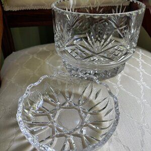 Set of Two Cut-Crystal Bowls